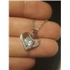 Image 2 : NEW Platinum Plated 1.0ct Heart Necklace
