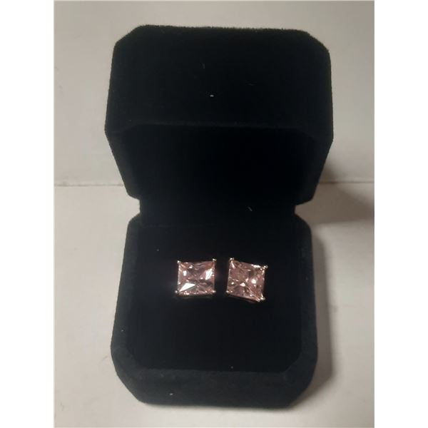 NEW 14K Gold Plated 3.0ct Stud Earrings