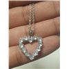 Image 2 : NEW Platinum Plated 2.4tcw Heart Necklace