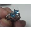 Image 5 : NEW Platinum Plated 1.0tcw 2 Hearts Ring