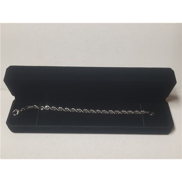 NEW Platinum Plated 6.0mm Rope Bracelet