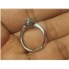 Image 2 : NEW Platinum Plated 1.0ct Halo Ring