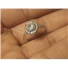 Image 3 : NEW Platinum Plated 1.0ct Halo Ring