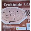 Image 5 : New never used crokinole 2 in 1 board with checkers