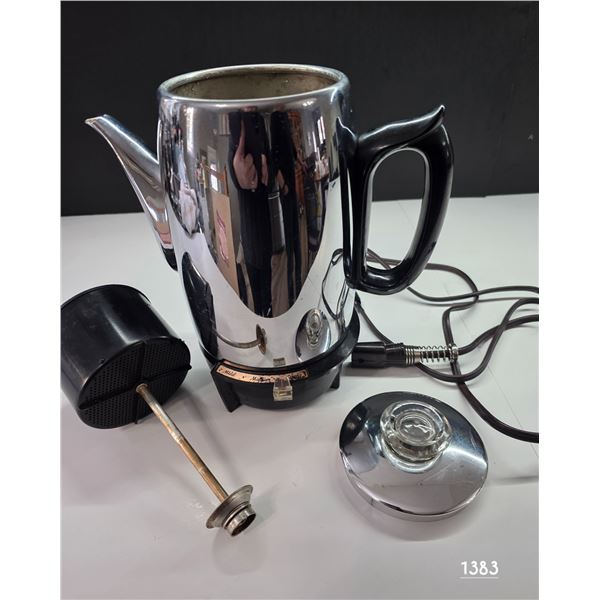Vintage G.E automatic percolator coffee pot model P403A, 10 cup