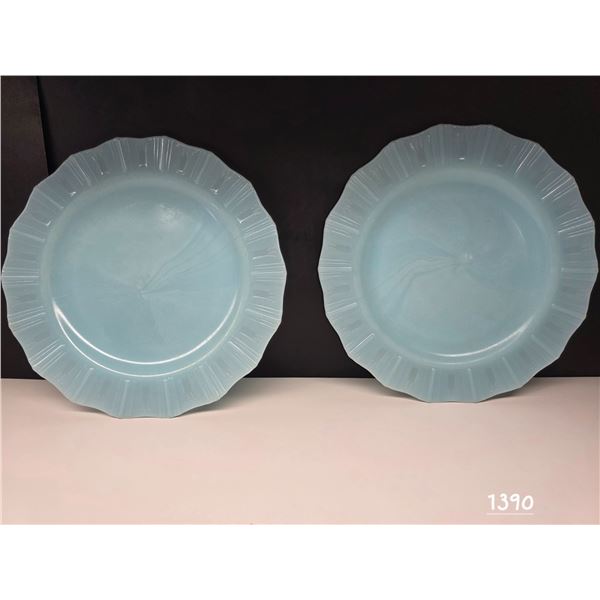 Vintage rare pyrex turquoise dinner plates
