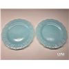 Image 2 : Vintage rare pyrex turquoise dinner plates