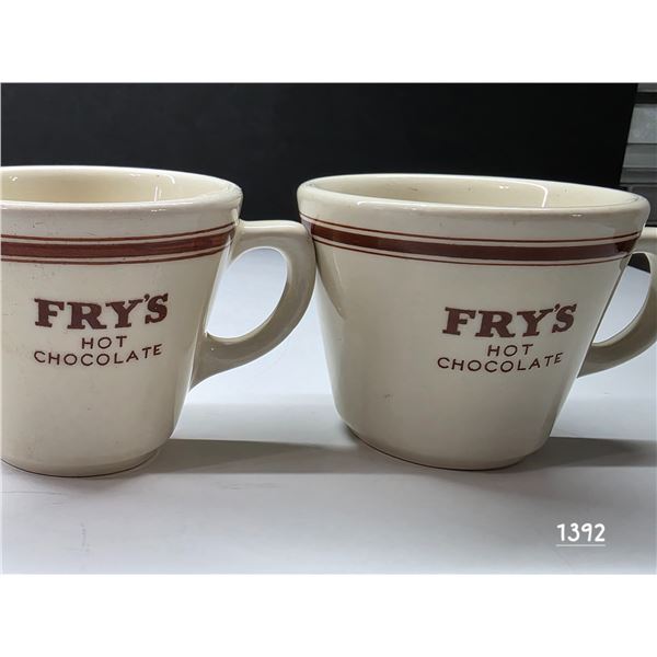 Vintage fry's hot chocolate mugs- duraling england