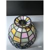 Image 5 : Partylite hydrangea tiffany style stained glass shade- 6" by 5"