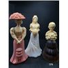 Image 1 : 3 vintage avon collectable victorian ear lady perfume bottles- from bridal moments and fashion figur