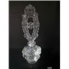 Image 1 : Vintage pressed clear glass flower themed perfume bottle