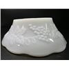 Image 4 : Vintage anchor hocking white milk glass bowl- harvest grape pattern- embossed grapes and leaf's