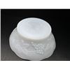 Image 5 : Vintage anchor hocking white milk glass bowl- harvest grape pattern- embossed grapes and leaf's