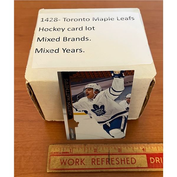 Toronto Maple Leafs lot of 175ish hockey cards. Clark. Fuhr. 2020 UD with Austin Mathews card. Mixed