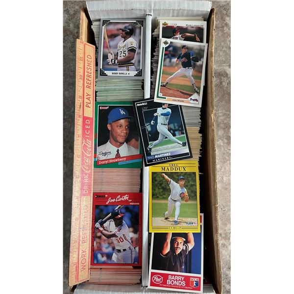 Shoebox of 1500ish Baseball Cards from 1990’s. Sorted in order. Donruss, Leaf, Fleer, Pinna