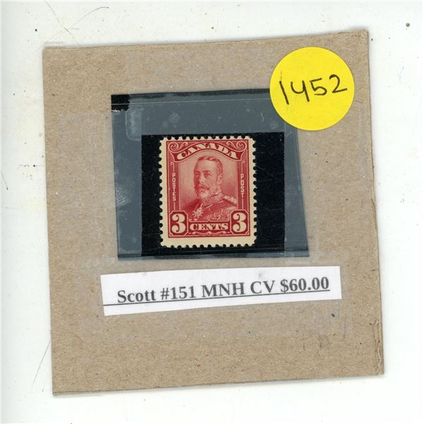 Scott #151 MNH CV $60.00.