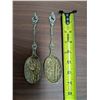 Image 2 : (2) Made in Italy Ornate Spoons (64.59g)/(60.57g) W/ Unique Design