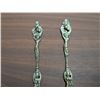 Image 4 : (2) Made in Italy Ornate Spoons (64.59g)/(60.57g) W/ Unique Design