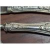 Image 4 : .800 Fork, Spoon, and Knife with silver plated tray
