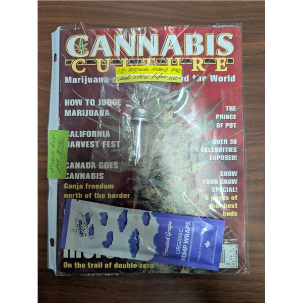 Cannabis Culture Magazine w/ Seeds and Organic Hemp Wraps