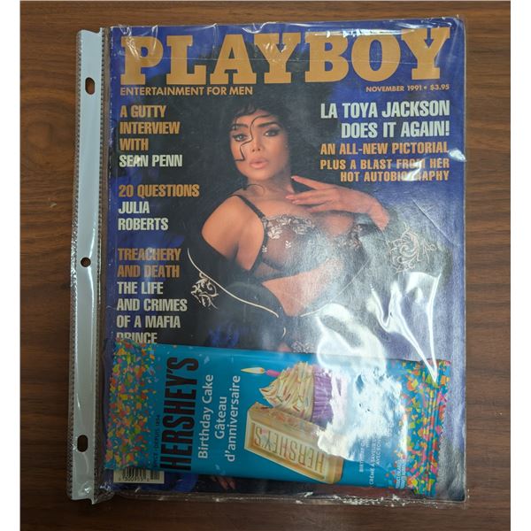 Playboy Magazine Nov 1991 w/ Hershey Chocolate Bar