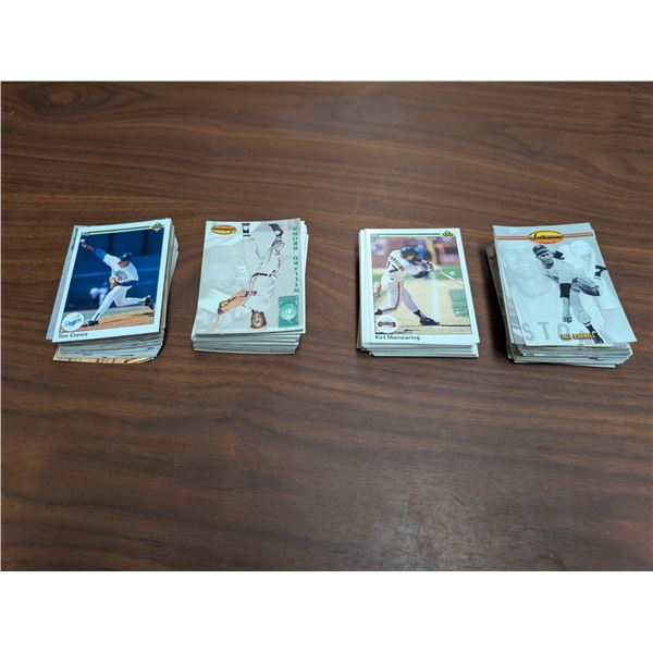 (4) Packages of UPPERDECKER Baseball Cards as Shown