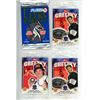Image 1 : Vintage sports trading cards and sticker packs from the early 1990s, specifically showing sealed Fle