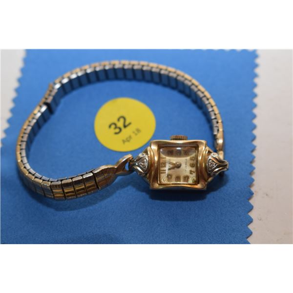 10kt Gold & Diamond Ladies Antique/Vintage Watch (Unverified) – Not Running Well