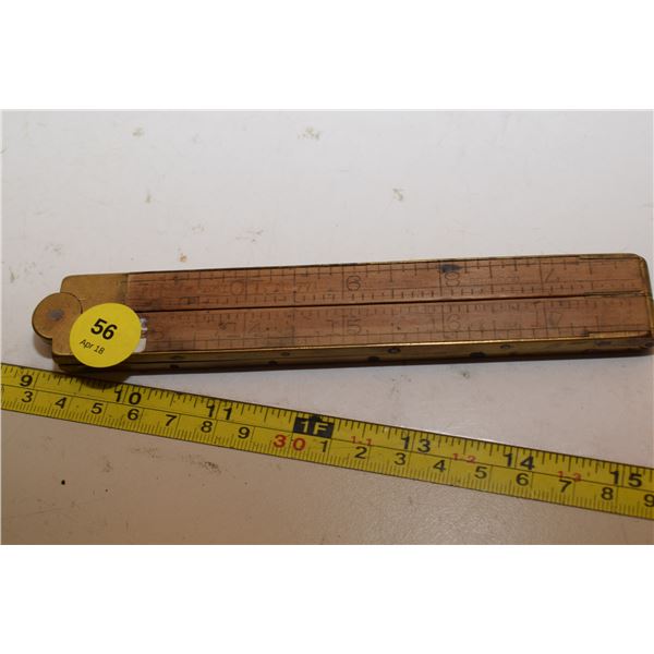 Brass & Wood Folding Ruler