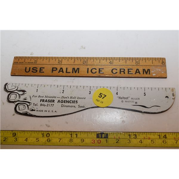 ½ Foot Measure & “Palm Ice Cream” Ruler