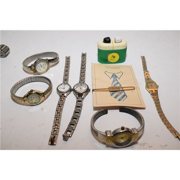 Ladies Watches, Tie Clip, S&P Shaker