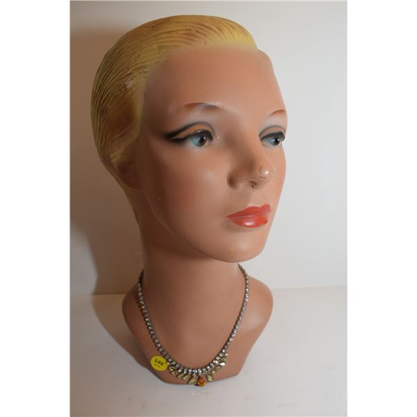 Stunning Antique Head Model & Sherman Necklace