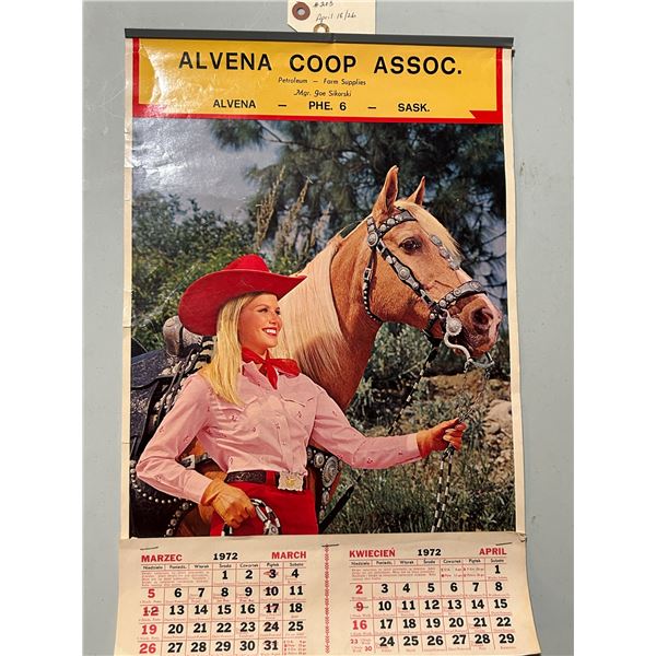 1972 Alvena Co-op (Polish) and 1977 Hague Hardware calendars