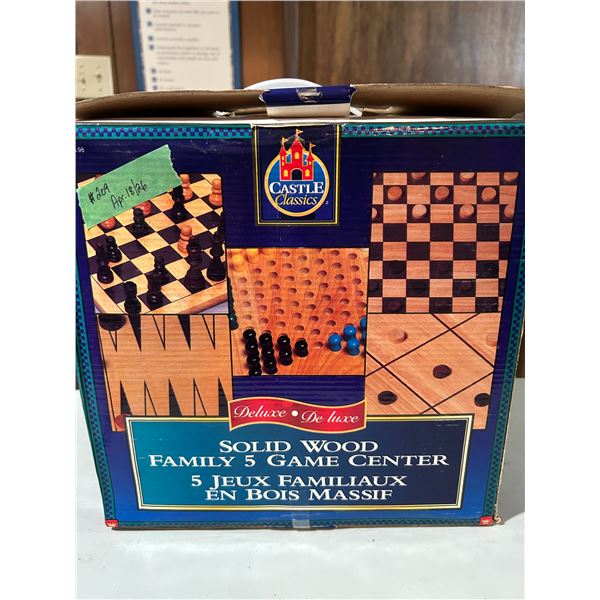 Wooden games with playing pieces