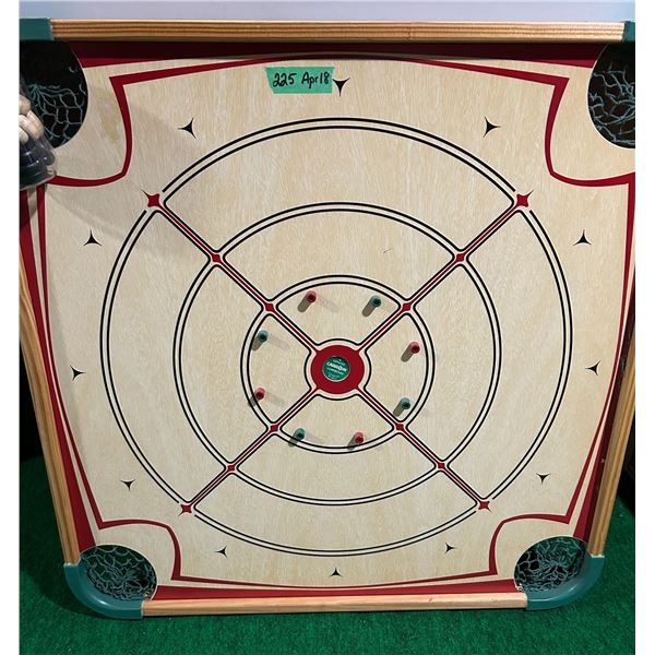 Reversible Crokinole and Checker Board with new set of buttons (28” square)