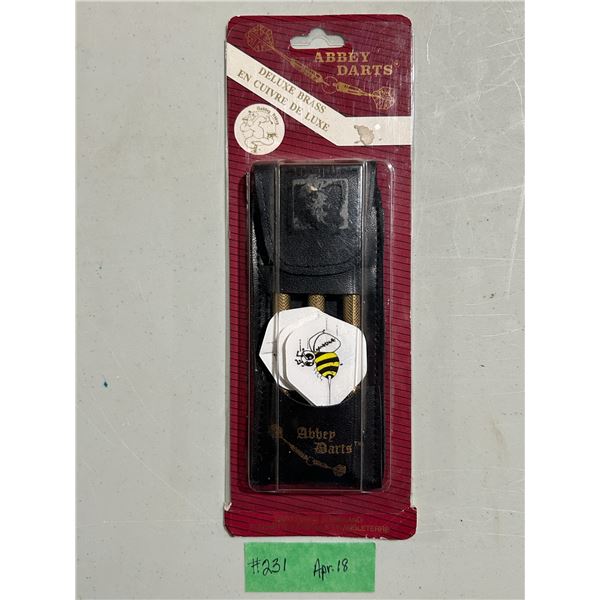 Abbey set of 3 brass “Stinger” darts – made in England
