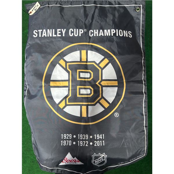 Boston Bruins Stanley Cup banner (double-sided) 34” long x 23.5” wide