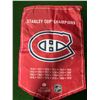 Image 1 : Montreal Canadiens Stanley Cup banner (double-sided) 34” long x 23.5” wide