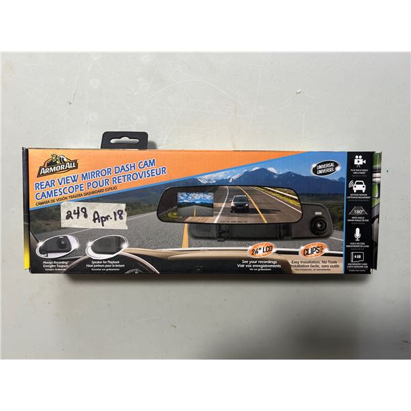 Rear View Mirror Dash Cam – original box and instruction manual