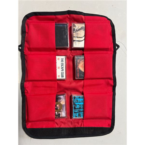 6 Music cassettes with travel case – Prince, Proclaimers, Eric Clapton, Tom Cochrane, Escap