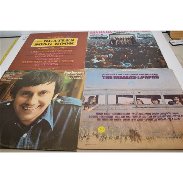 (4) Vintage LP Records – Ray Stevens, Mama’s & Papa’s, etc.