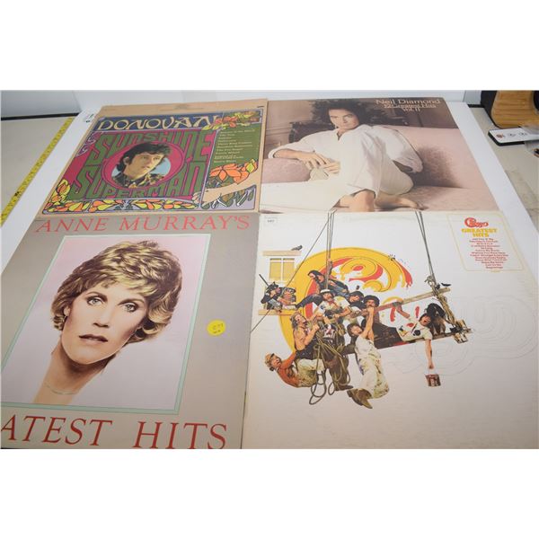 (4) Vintage LP Records – Chicago, Neil Diamond, Anne Murray, etc.
