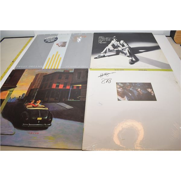 (4) Vintage LP Records – Eurythmics, Eric Carmen, etc.