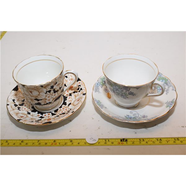 Victoria & Colclough Cup and Saucers