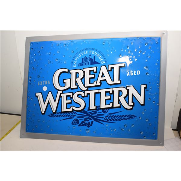 NOS Tin Western Beer Sign
