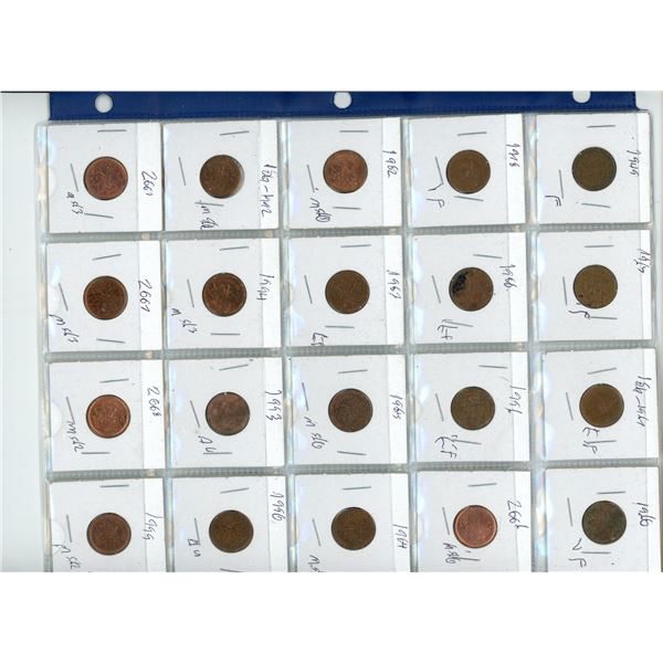 (2) Pages of Vintage Canadian 50 Cent Coins From Roughly 1968-2023
