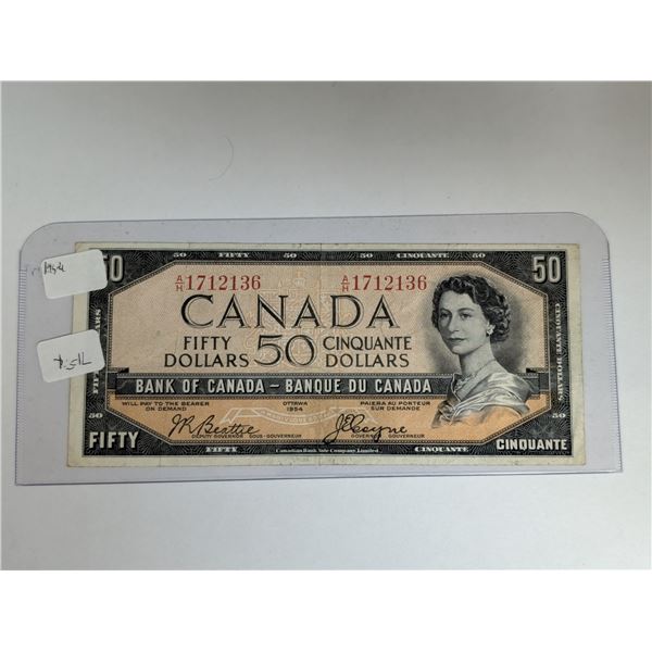 Canadian 1954 Devils Face 50 Dollar Bill 1712136