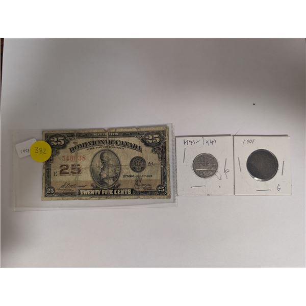 Canadian 1923 Dominion Of Canada 25 Cents Shinplaster 546038