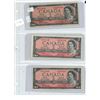Image 1 : (3) Canadian 1954 2 Dollar Bills (0174699) (5753105) (4349244)