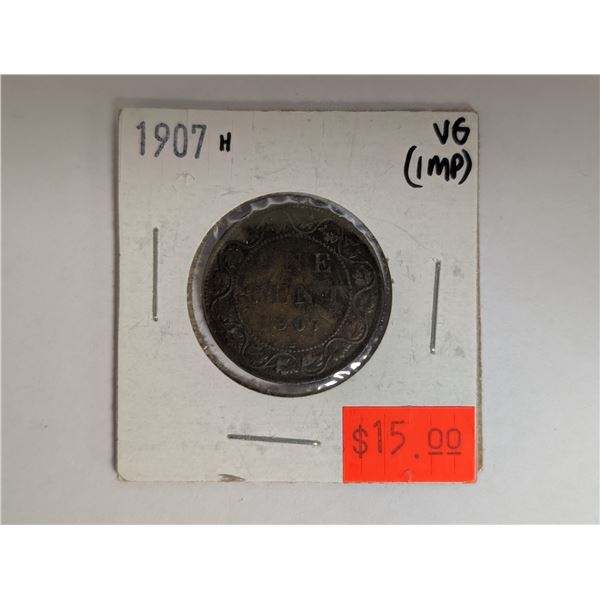 1907 HVG (IMP) Canadian 1 Cent Coin